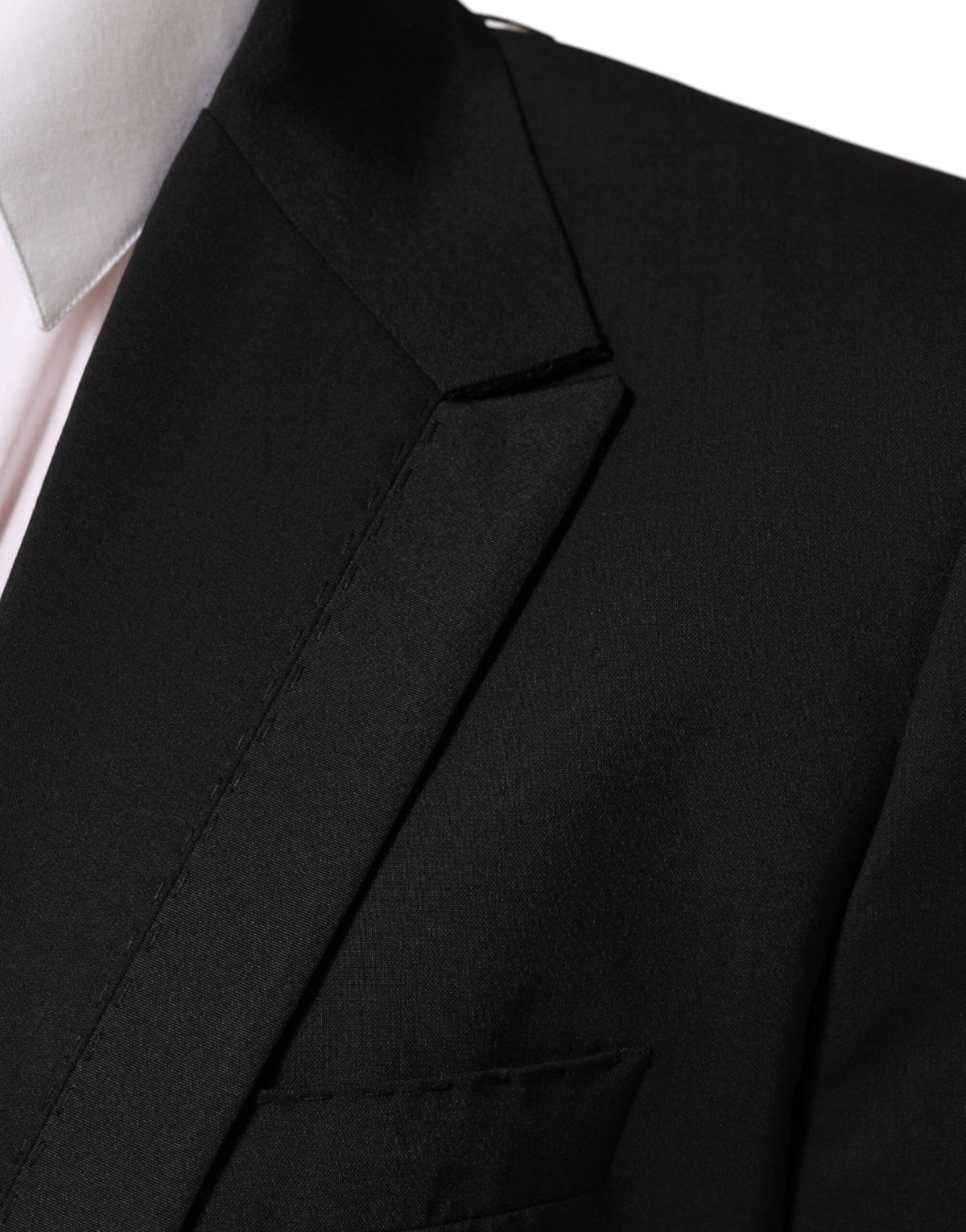 Dolce & Gabbana Black Wool 2 Buttons Suit Men Jacket Blazer - Eljoys Fashion 
