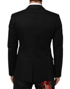 Dolce & Gabbana Black Wool 2 Buttons Suit Men Jacket Blazer - Eljoys Fashion 