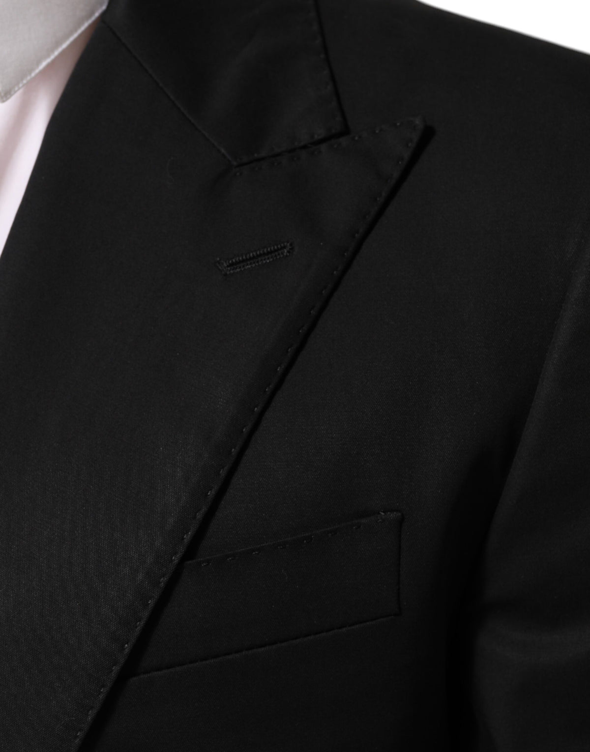 Dolce & Gabbana Black Wool 2 Buttons Suit Men Jacket Blazer - Eljoys Fashion 