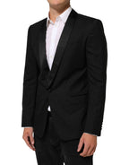 Dolce & Gabbana Black MARTINI 1 Button Suit Jacket Blazer - Eljoys Fashion 