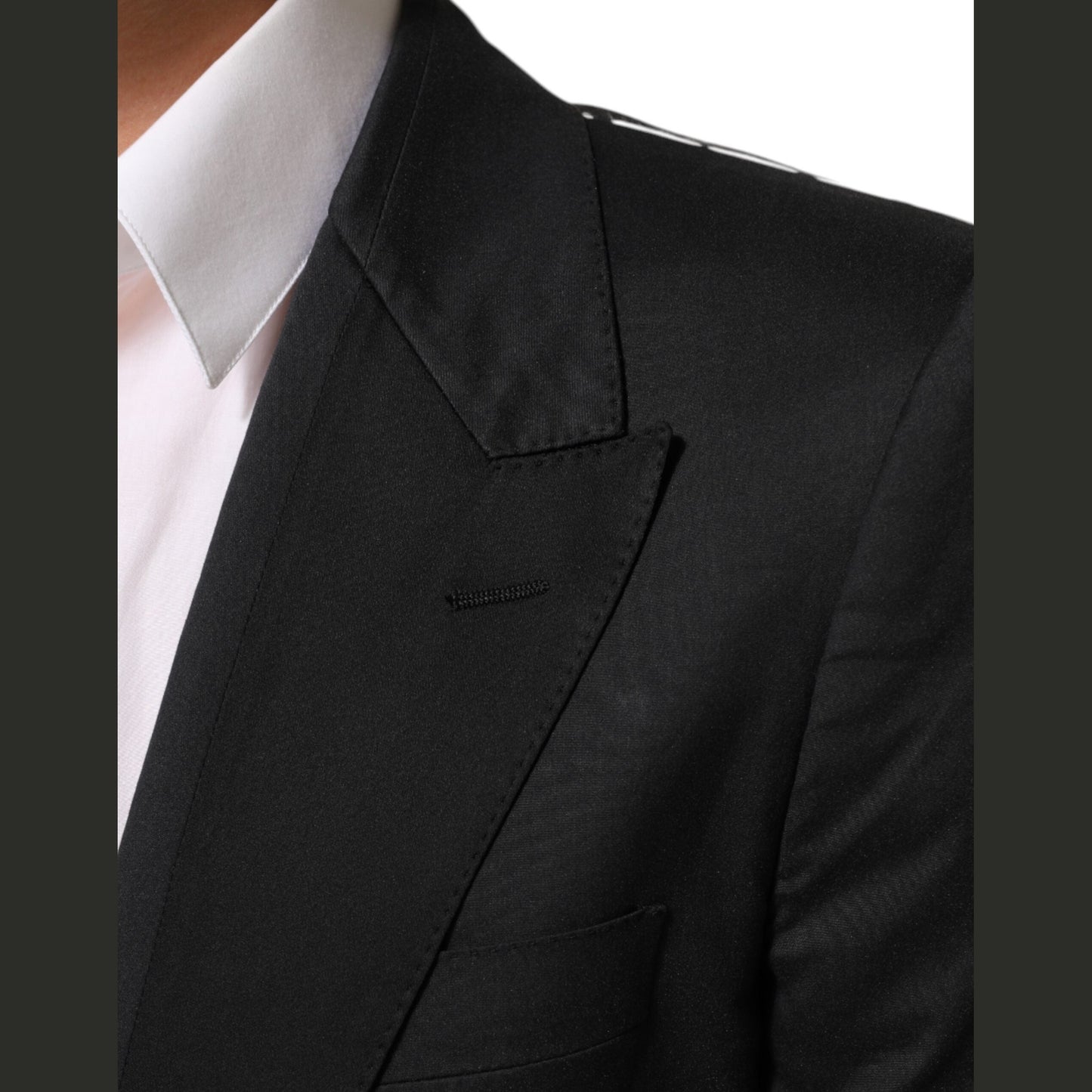 Dolce & Gabbana Black Cotton 2 Buttons Suit Jacket Blazer