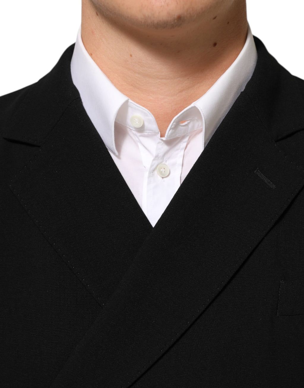 Dolce & Gabbana Black Wool Double Breasted Men Jacket Blazer - Eljoys Fashion 