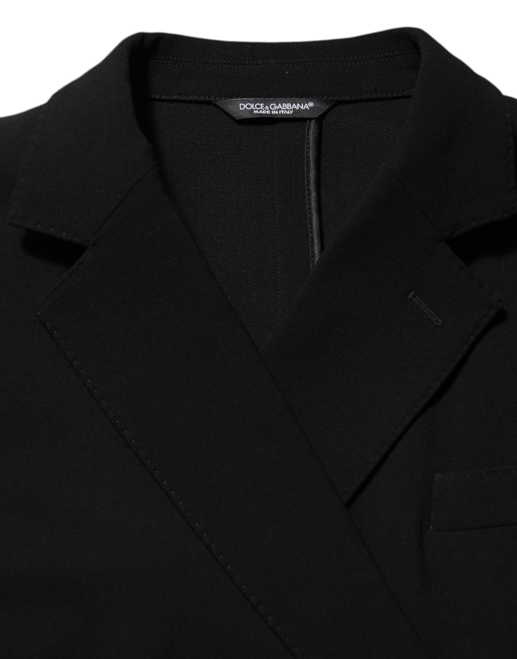 Dolce & Gabbana Black Wool Double Breasted Men Jacket Blazer - Eljoys Fashion 