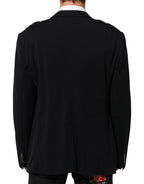 Dolce & Gabbana Dark Blue Viscose 2 Buttons Suit Jacket Blazer