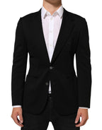 Dolce & Gabbana Black Viscose 2 Buttons Suit Jacket Blazer - Eljoys Fashion 