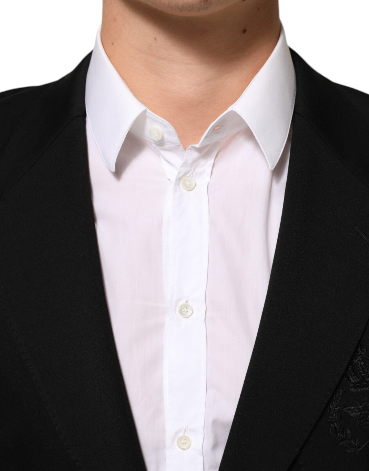 Dolce & Gabbana Black Viscose 2 Buttons Suit Jacket Blazer - Eljoys Fashion 