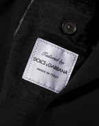 Dolce & Gabbana Black Viscose 2 Buttons Suit Jacket Blazer - Eljoys Fashion 