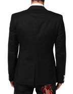Dolce & Gabbana Black White MARTINI 1 Button Men Suit Blazer - Eljoys Fashion 