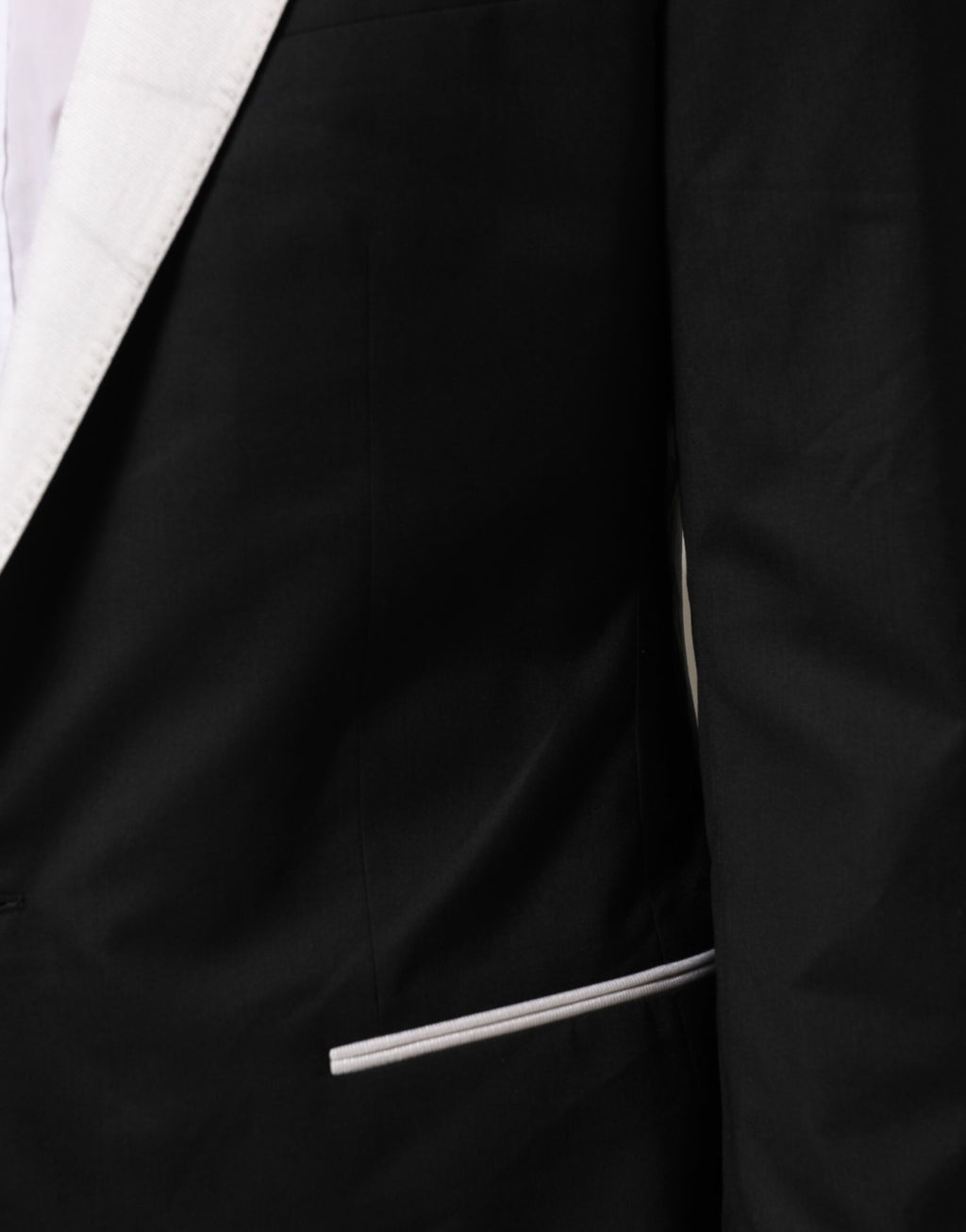 Dolce & Gabbana Black White MARTINI 1 Button Men Suit Blazer - Eljoys Fashion 
