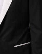 Dolce & Gabbana Black White MARTINI 1 Button Men Suit Blazer - Eljoys Fashion 