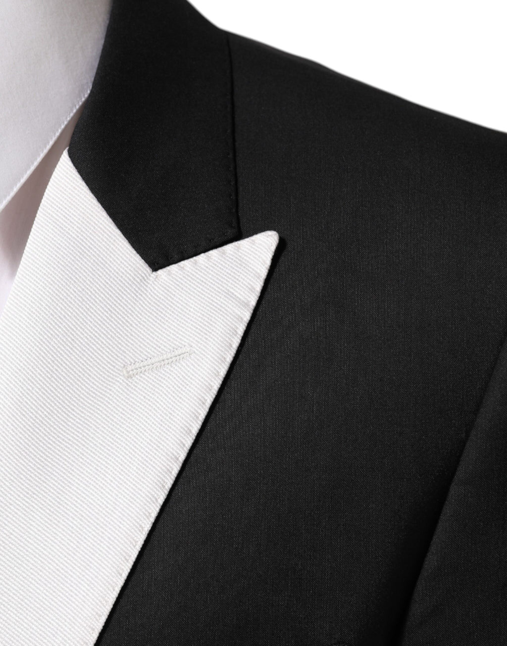 Dolce & Gabbana Black White MARTINI 1 Button Men Suit Blazer - Eljoys Fashion 