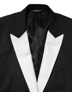 Dolce & Gabbana Black White MARTINI 1 Button Men Suit Blazer - Eljoys Fashion 