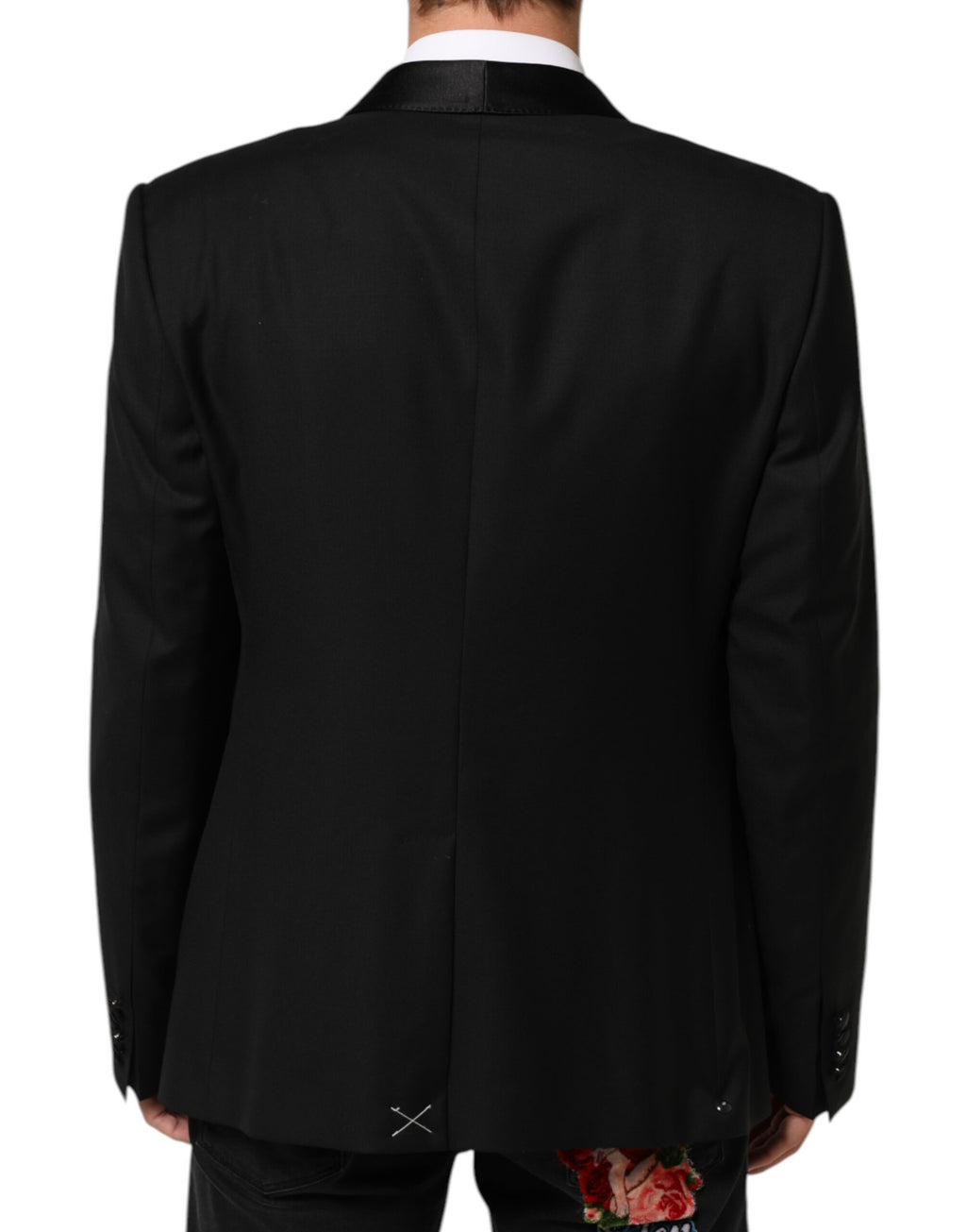 Dolce & Gabbana Black Wool GOLD 1 Button Men Suit Blazer - Eljoys Fashion 