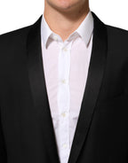 Dolce & Gabbana Black Wool GOLD 1 Button Men Suit Blazer - Eljoys Fashion 