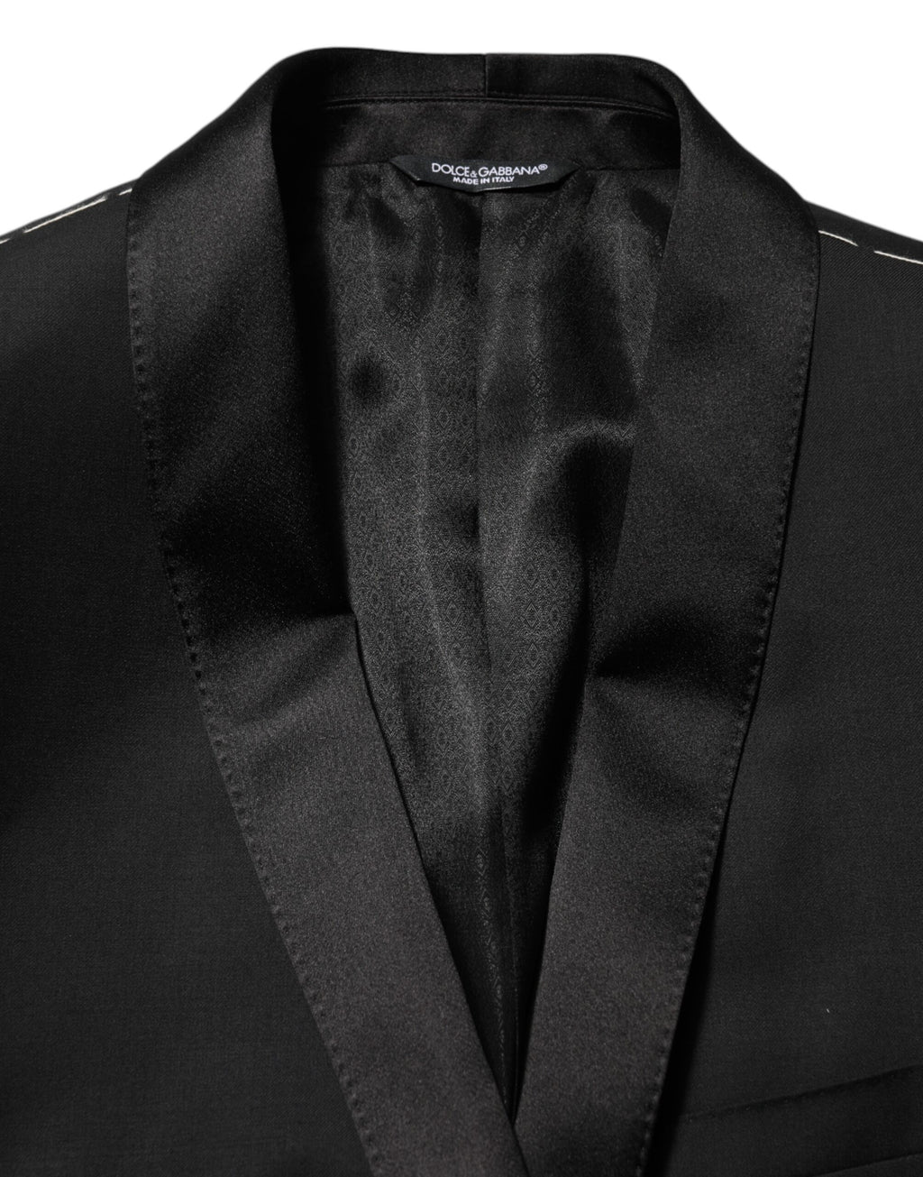 Dolce & Gabbana Black Wool GOLD 1 Button Men Suit Blazer - Eljoys Fashion 