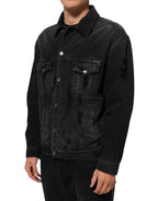 Dolce & Gabbana Black Cotton Stretch Denim Blouson Jacket - Eljoys Fashion 