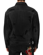 Dolce & Gabbana Black Cotton Stretch Denim Blouson Jacket - Eljoys Fashion 