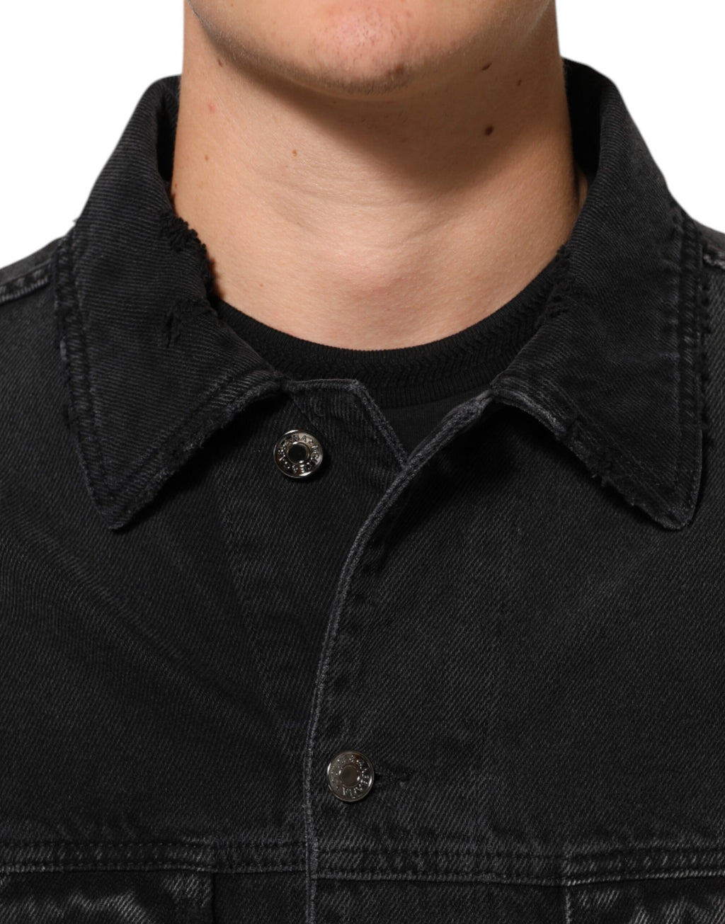 Dolce & Gabbana Black Cotton Stretch Denim Blouson Jacket - Eljoys Fashion 