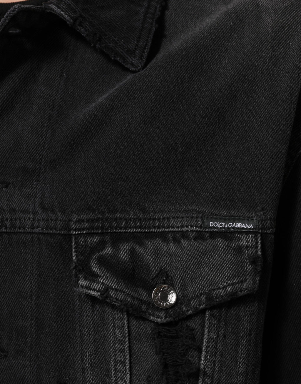 Dolce & Gabbana Black Cotton Stretch Denim Blouson Jacket - Eljoys Fashion 