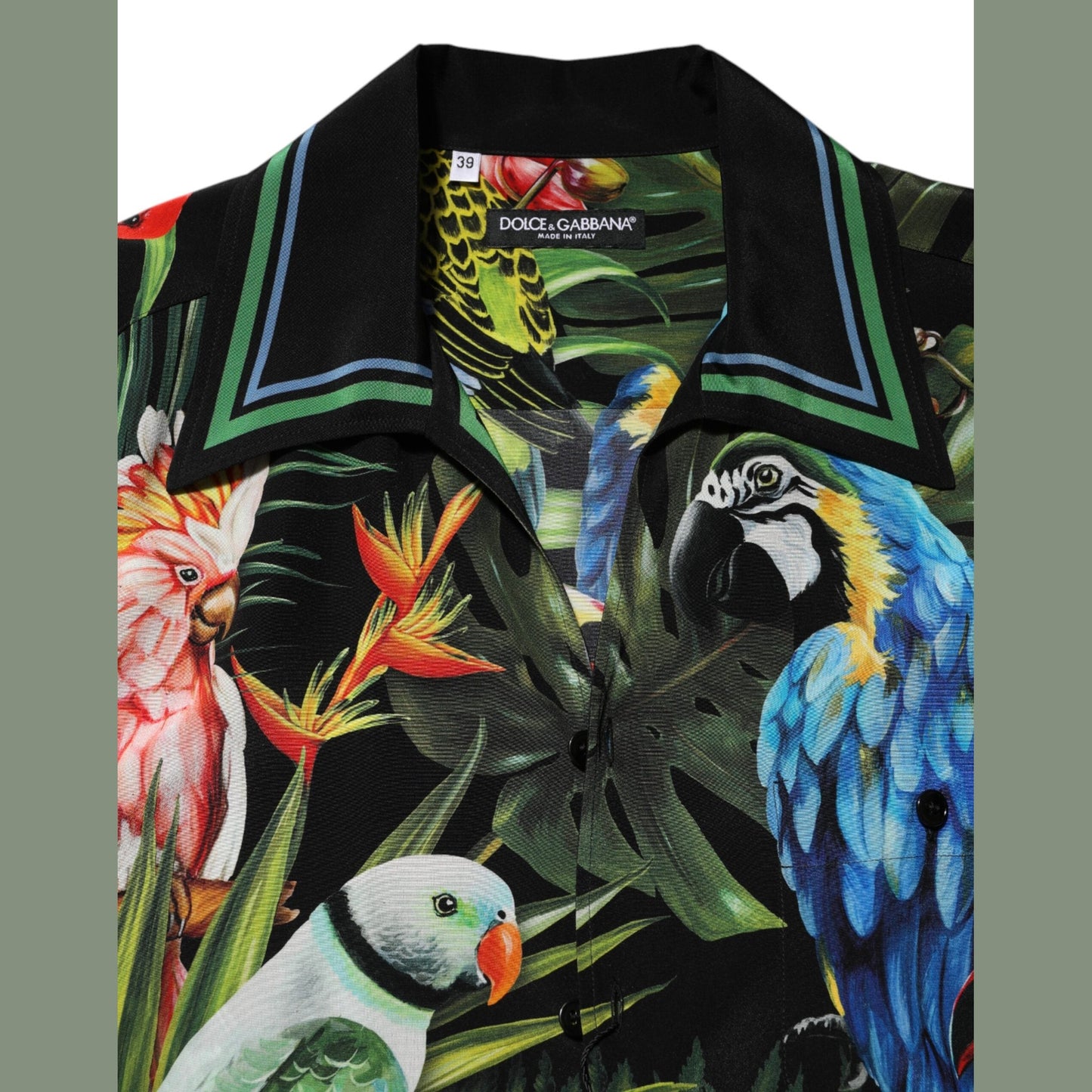 Dolce & Gabbana Multicolor Parrot Print Lounge Casual Shirt