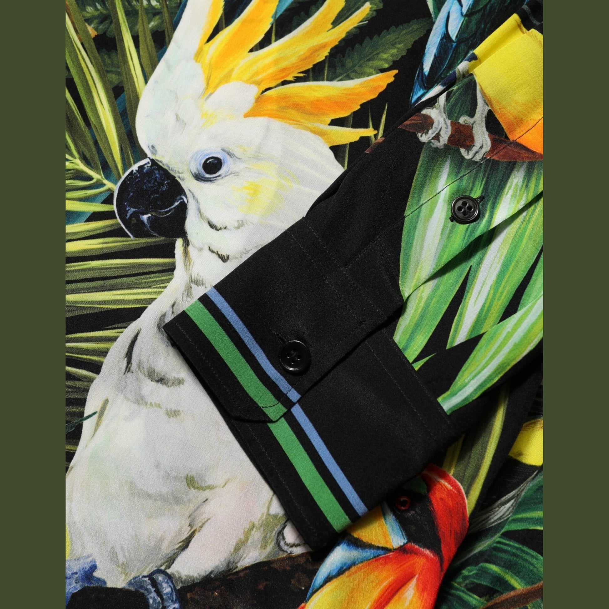 Dolce & Gabbana Multicolor Parrot Print Lounge Casual Shirt