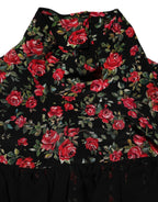 Dolce & Gabbana Black Floral Print Long Sleeve Blouse Top - Eljoys Fashion 