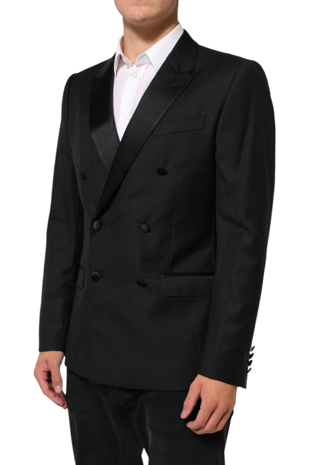 Dolce & Gabbana Black MARTINI Double-Breasted Suit Blazer - Eljoys Fashion 