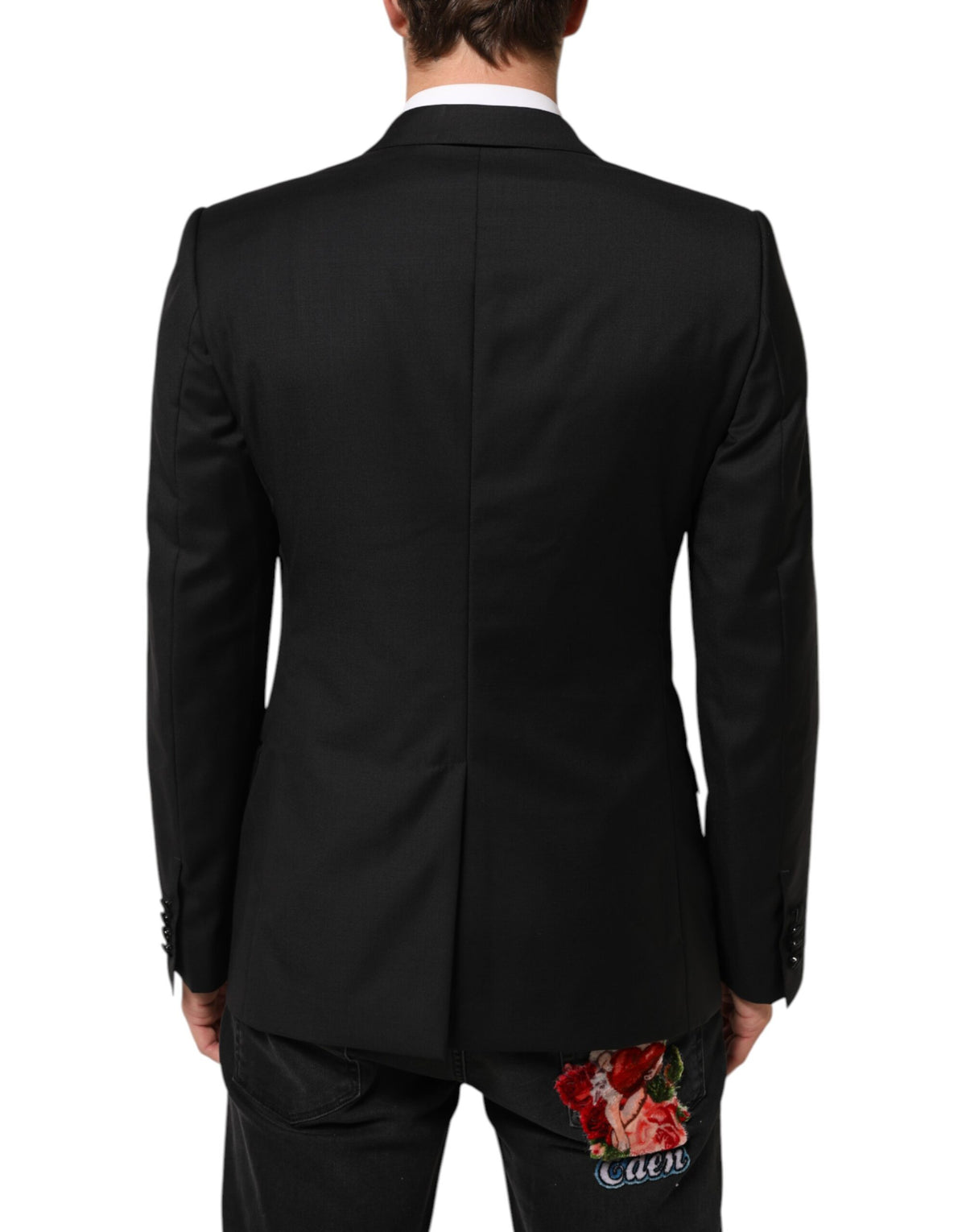Dolce & Gabbana Black MARTINI Double-Breasted Suit Blazer - Eljoys Fashion 