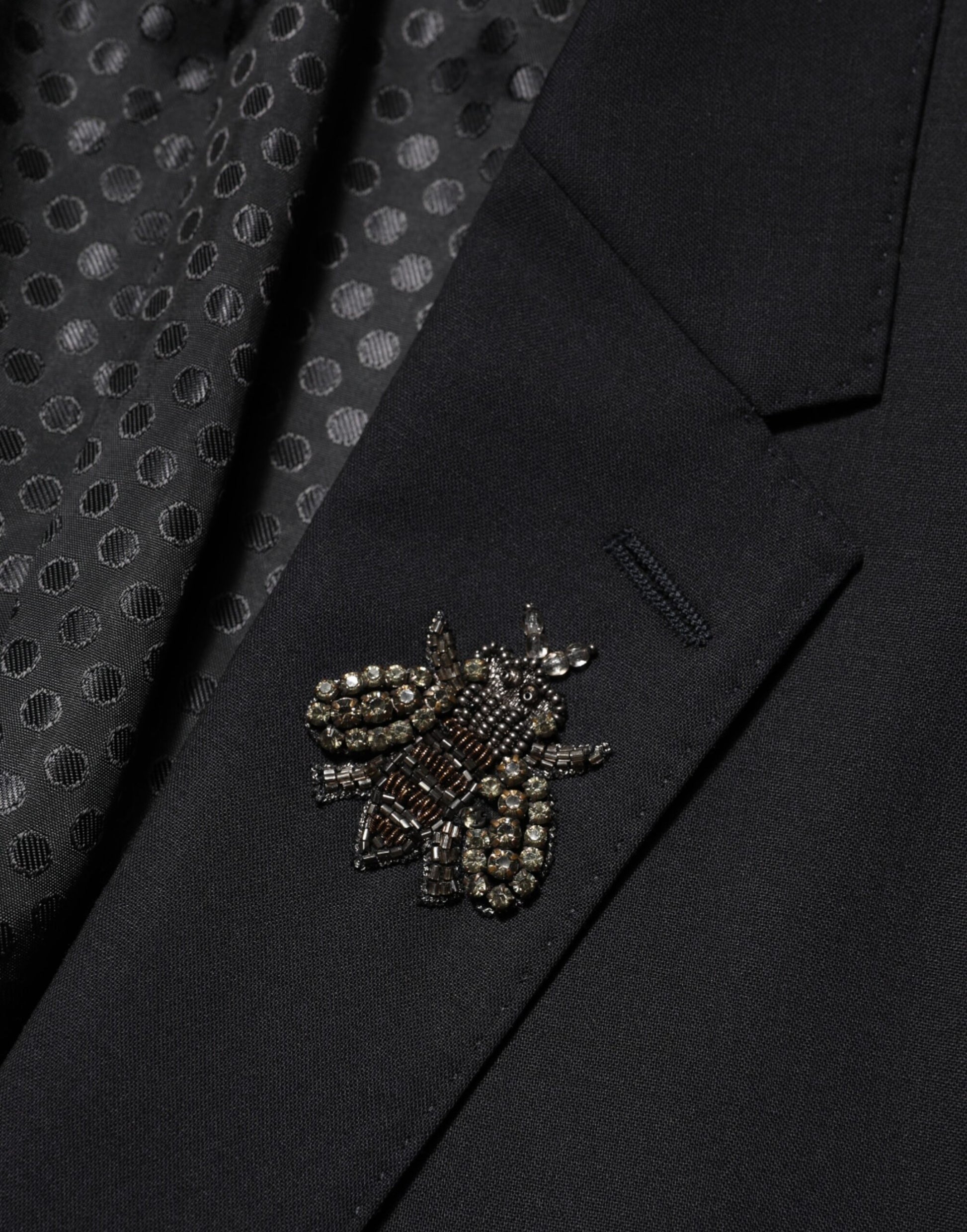 Dolce & Gabbana Black Bee MARTINI 2 Button Men Suit Blazer