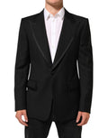 Dolce & Gabbana Black Wool 1 Button Suit Jacket Men Blazer - Eljoys Fashion 