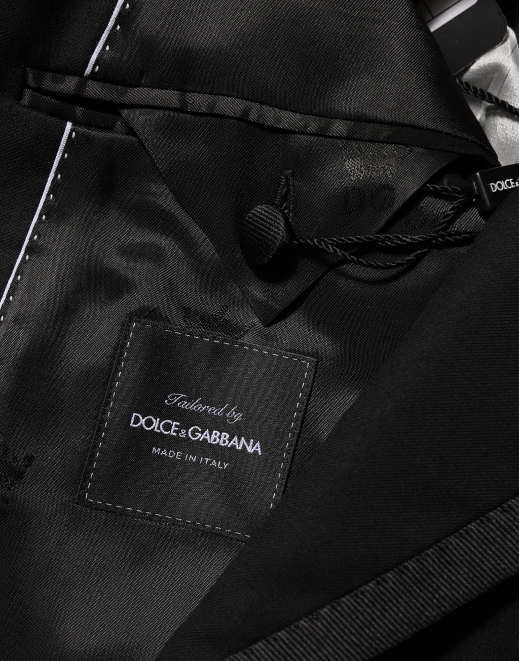 Dolce & Gabbana Black Wool 1 Button Suit Jacket Men Blazer - Eljoys Fashion 