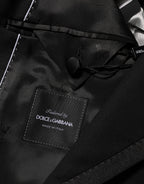 Dolce & Gabbana Black Wool 1 Button Suit Jacket Men Blazer - Eljoys Fashion 