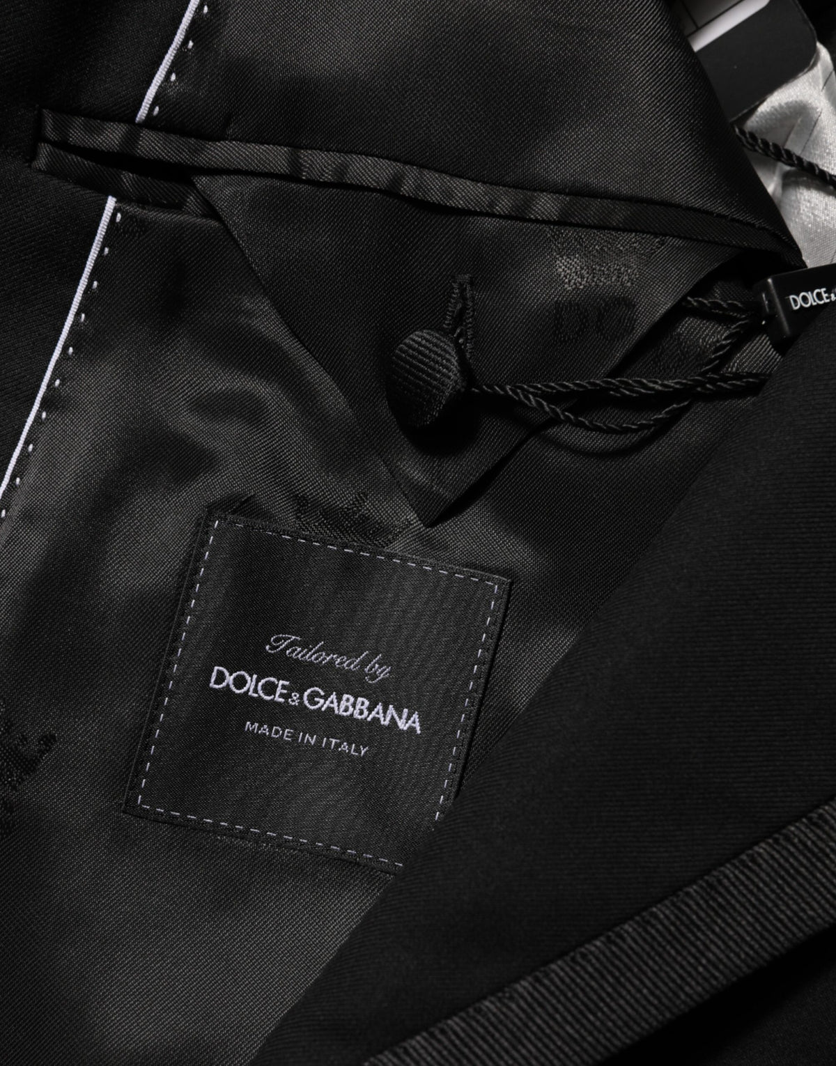 Dolce & Gabbana Black Wool 1 Button Suit Jacket Men Blazer - Eljoys Fashion 