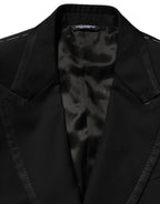 Dolce & Gabbana Black Wool 1 Button Suit Jacket Men Blazer - Eljoys Fashion 