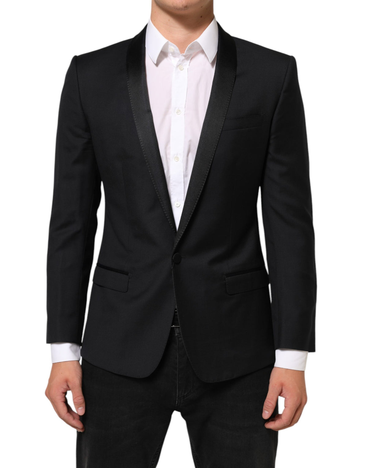 Dolce & Gabbana Black GOLD 1 Button Suit Jacket Men Blazer - Eljoys Fashion 