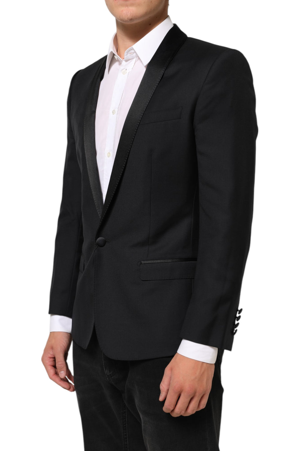 Dolce & Gabbana Black GOLD 1 Button Suit Jacket Men Blazer - Eljoys Fashion 