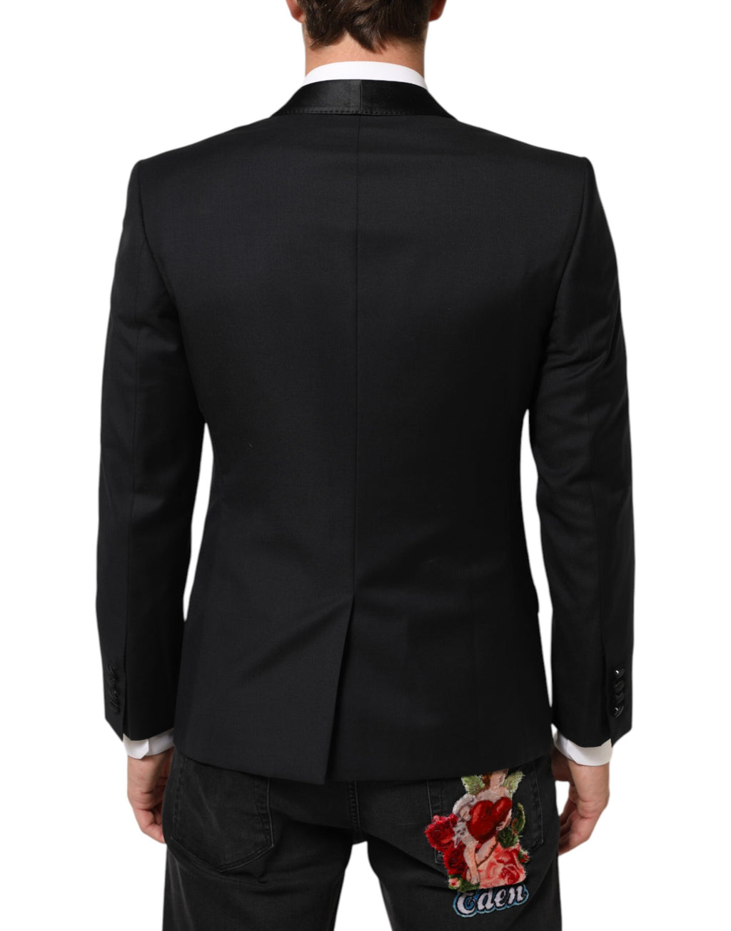 Dolce & Gabbana Black GOLD 1 Button Suit Jacket Men Blazer - Eljoys Fashion 