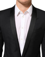 Dolce & Gabbana Black GOLD 1 Button Suit Jacket Men Blazer - Eljoys Fashion 