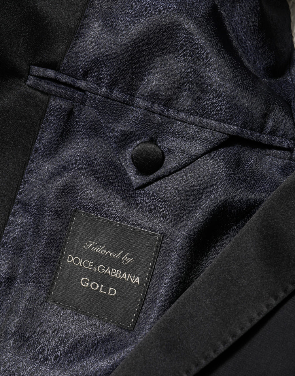 Dolce & Gabbana Black GOLD 1 Button Suit Jacket Men Blazer - Eljoys Fashion 