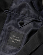 Dolce & Gabbana Black GOLD 1 Button Suit Jacket Men Blazer - Eljoys Fashion 