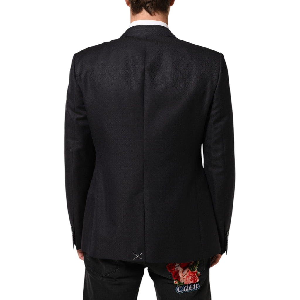 Dolce & Gabbana Black Wool 2 Buttons Suit Jacket Men Blazer Dolce & Gabbana