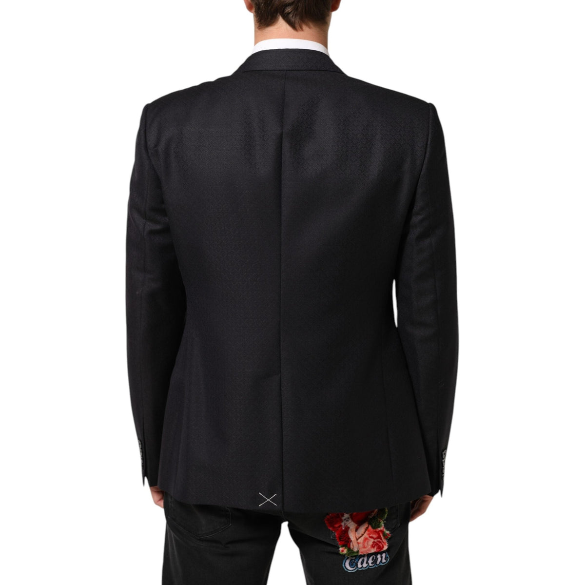 Dolce & Gabbana Black Wool 2 Buttons Suit Jacket Men Blazer Dolce & Gabbana
