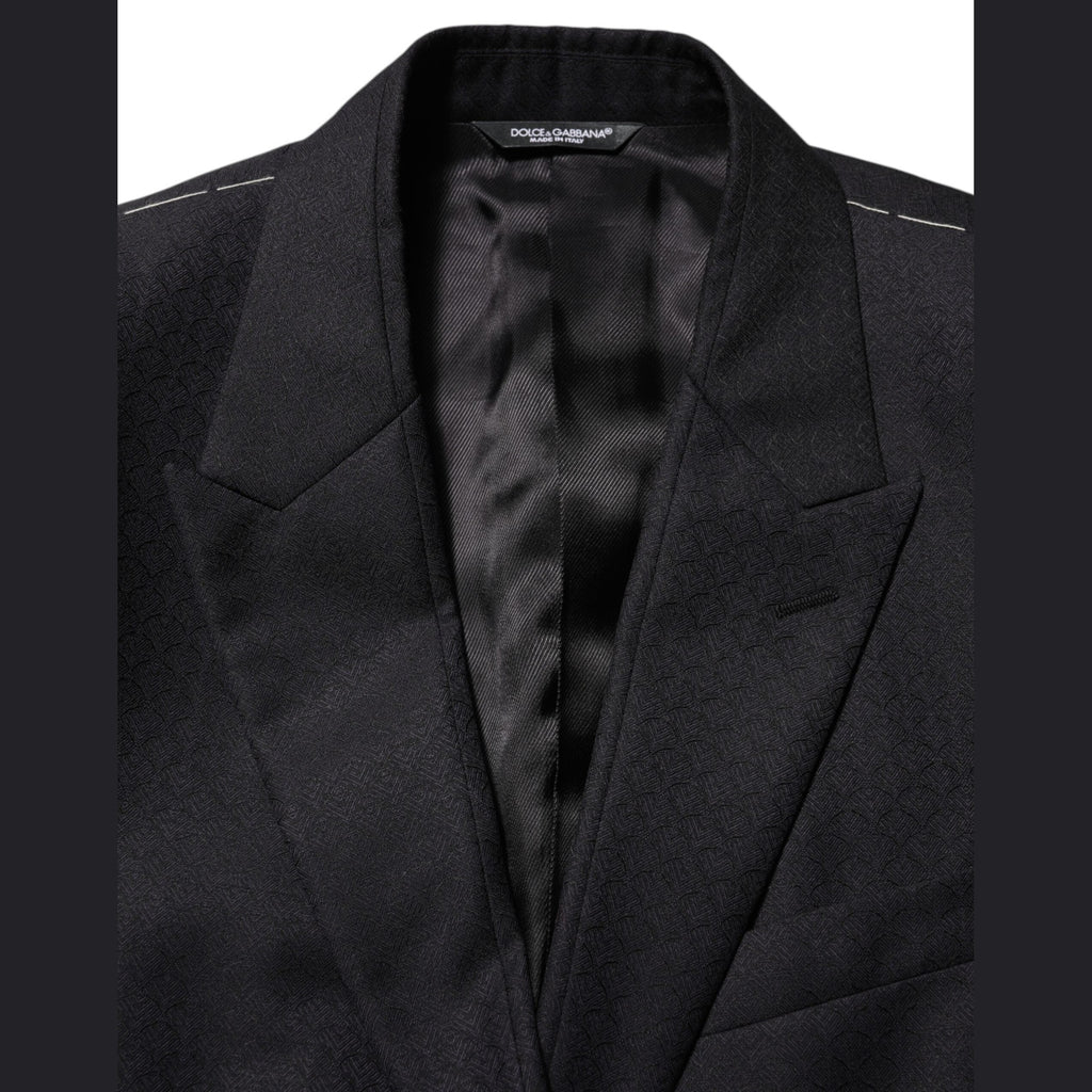 Dolce & Gabbana Black Wool 2 Buttons Suit Jacket Men Blazer Dolce & Gabbana