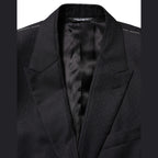 Dolce & Gabbana Black Wool 2 Buttons Suit Jacket Men Blazer Dolce & Gabbana