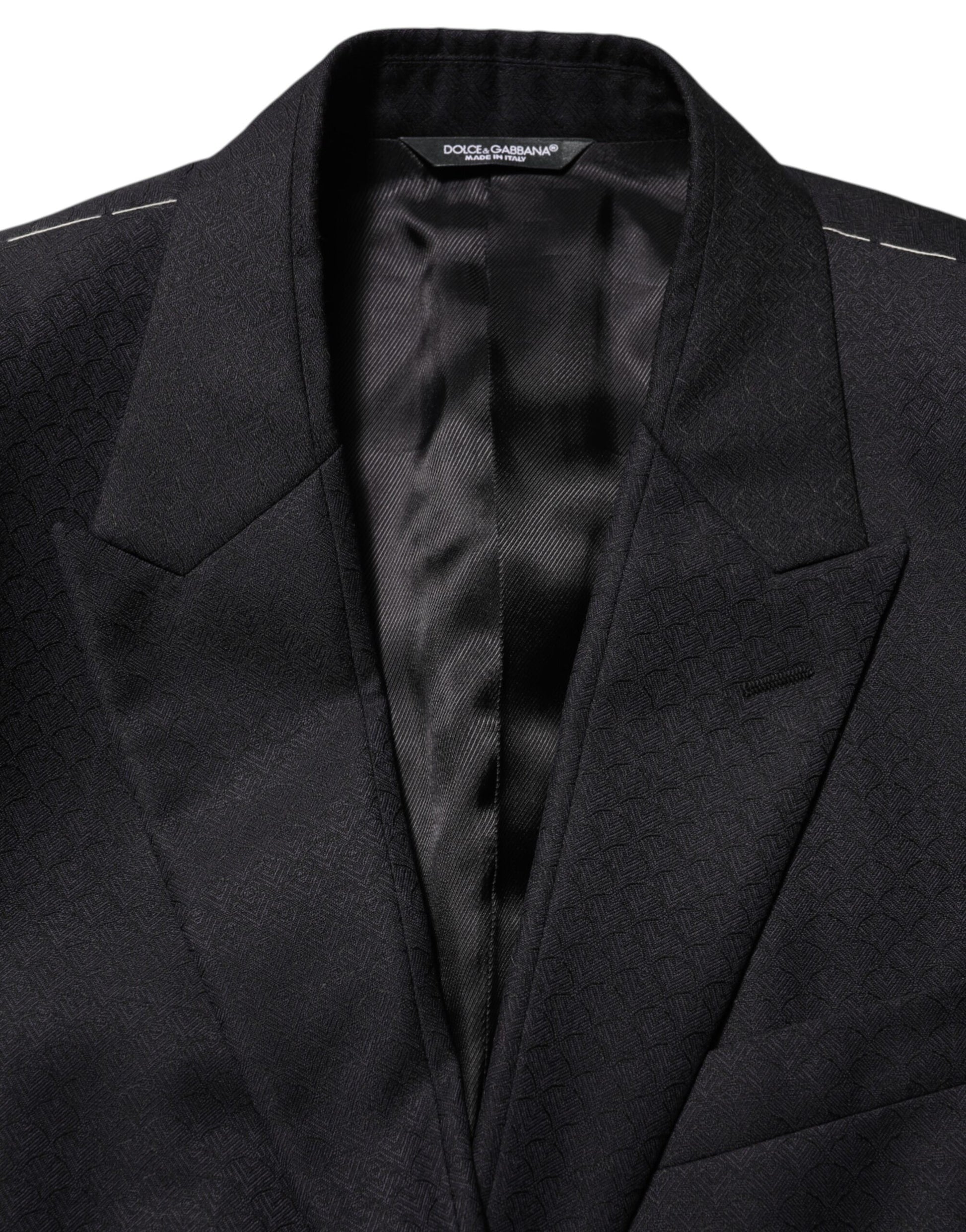 Dolce & Gabbana Black Wool 2 Buttons Suit Jacket Men Blazer Dolce & Gabbana