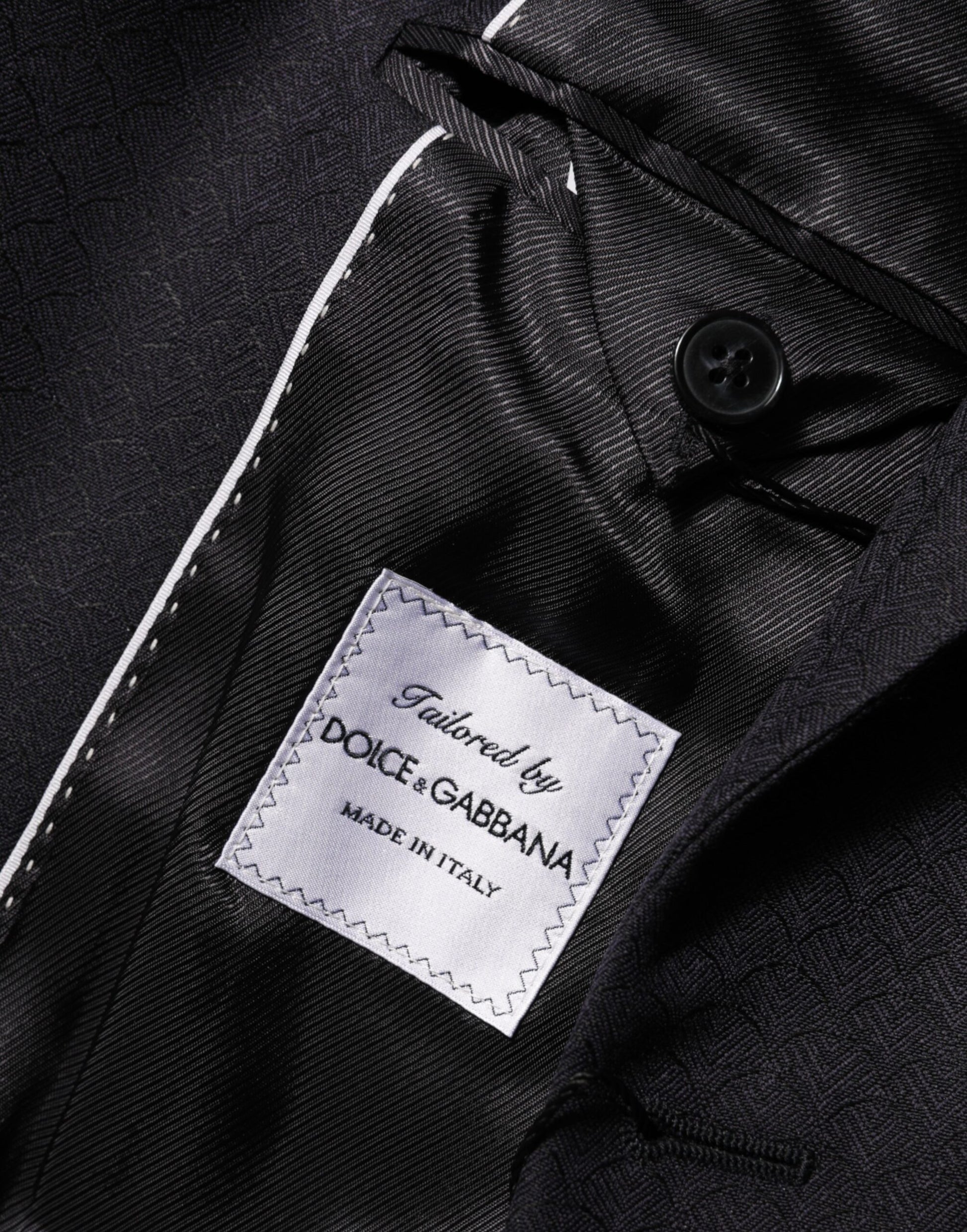 Dolce & Gabbana Black Wool 2 Buttons Suit Jacket Men Blazer Dolce & Gabbana