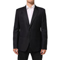 Dolce & Gabbana Black Wool 2 Buttons Suit Jacket Men Blazer Dolce & Gabbana