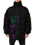 Dolce & Gabbana Black Nylon Puffer Men Full Zip Jacket - Eljoys Fashion 