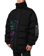 Dolce & Gabbana Black Nylon Puffer Men Full Zip Jacket - Eljoys Fashion 