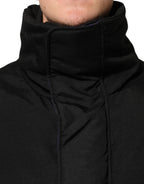 Dolce & Gabbana Black Nylon Puffer Men Full Zip Jacket - Eljoys Fashion 